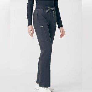 5-Pocket Rib Knit Waistband Cargo Pant Scrub Bottoms